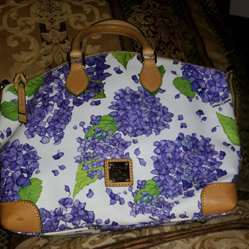 Dooney & Bourke Hydrangea Purple Satchel